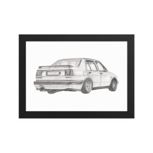 Ingelijste Volkswagen Jetta – kunstdruk