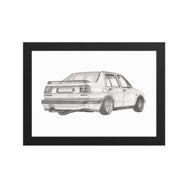 Ingelijste Volkswagen Jetta – kunstdruk