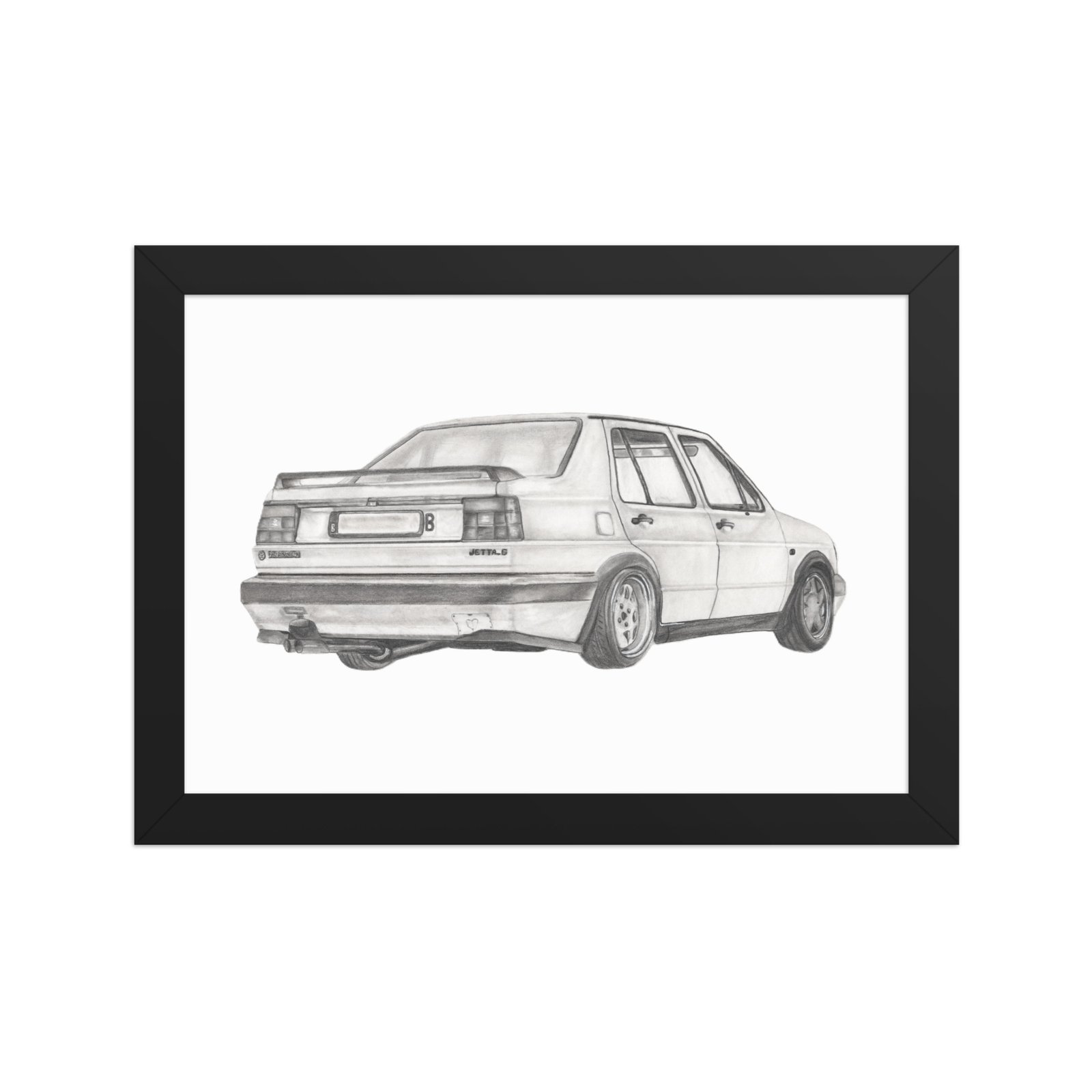 Ingelijste Volkswagen Jetta – kunstdruk