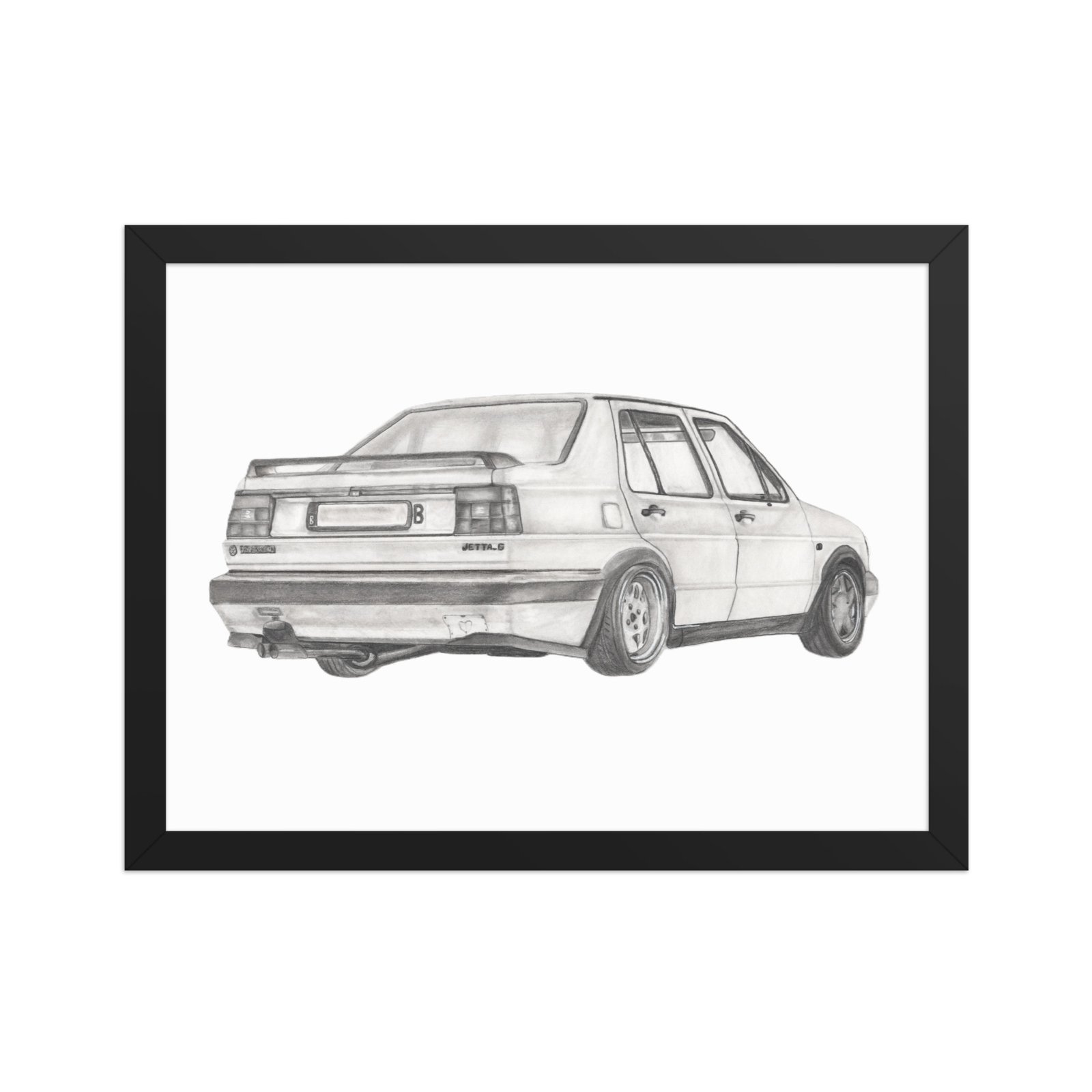 Ingelijste Volkswagen Jetta – kunstdruk - Afbeelding 2