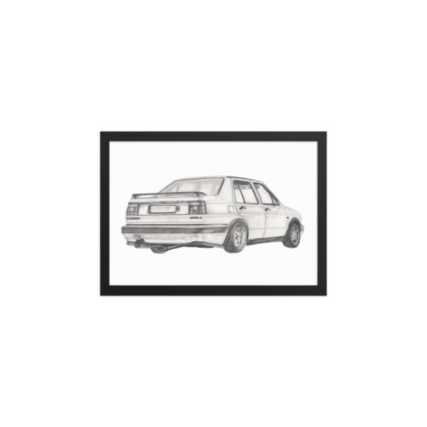 Ingelijste Volkswagen Jetta – kunstdruk - Afbeelding 3