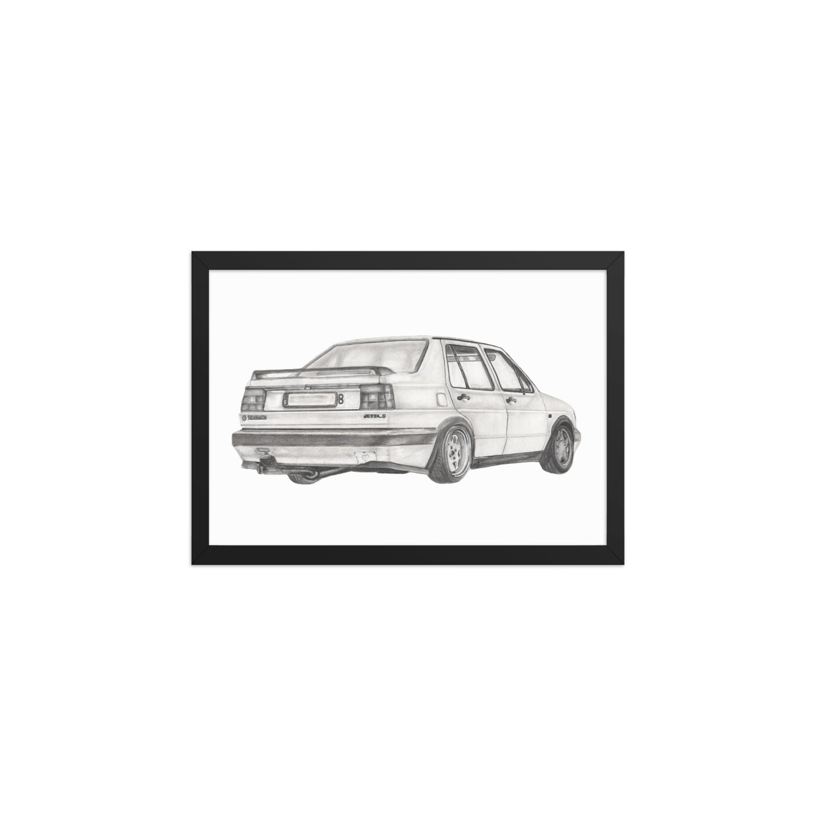 Ingelijste Volkswagen Jetta – kunstdruk - Afbeelding 3